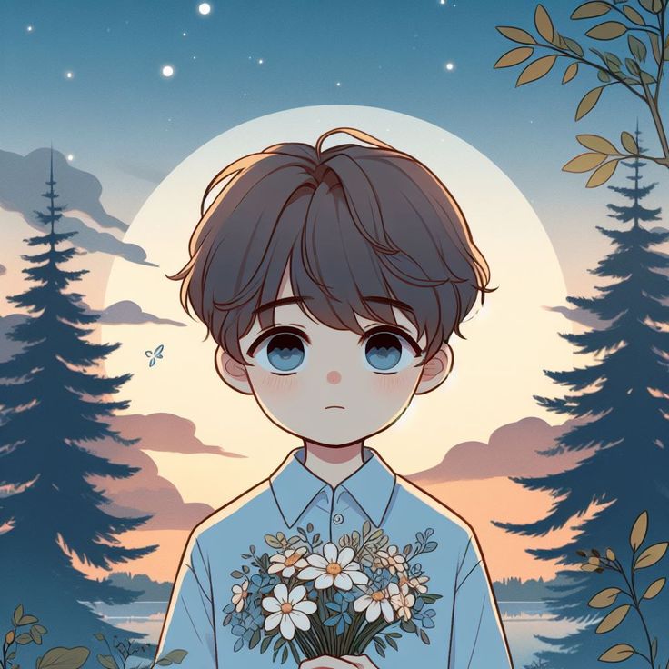 Ảnh avatar chibi nam lạnh lùng - buồn bã