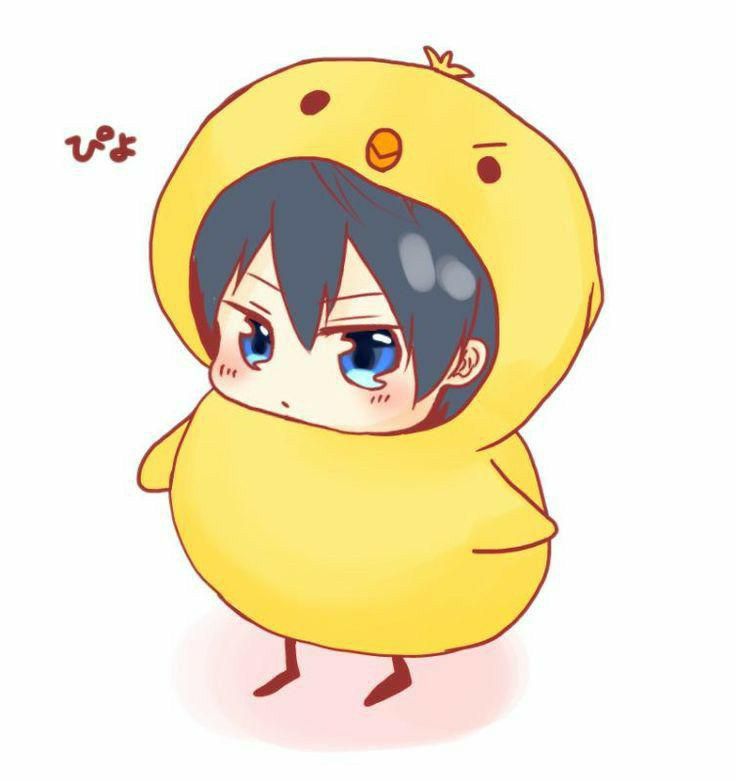 Ảnh avatar chibi nam lạnh lùng - hóa trang vịt con