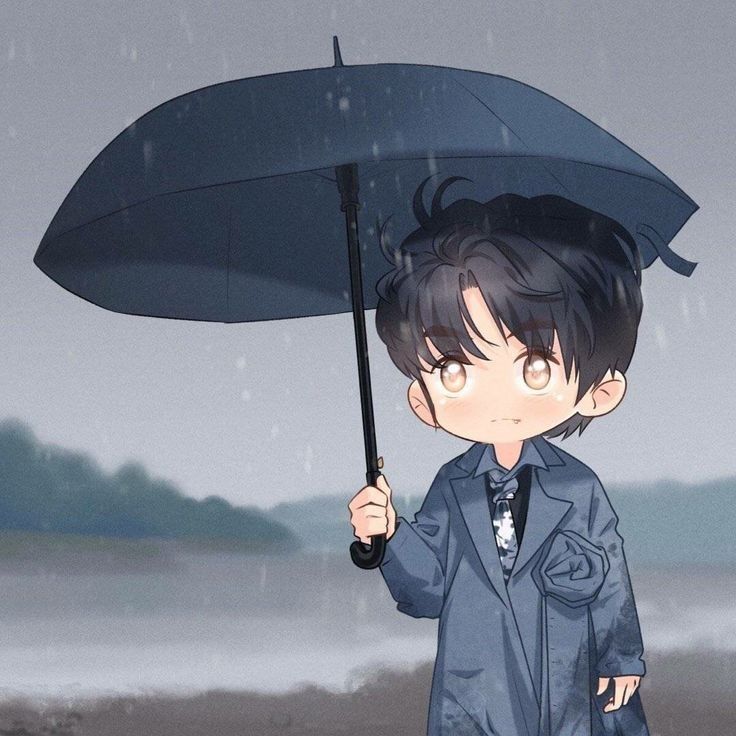 Ảnh avatar chibi nam lạnh lùng - trời mưa