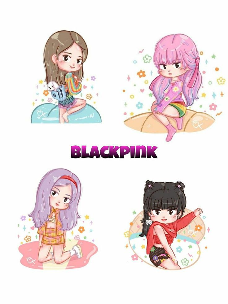 Ảnh Blackpink chibi - ảnh nhóm