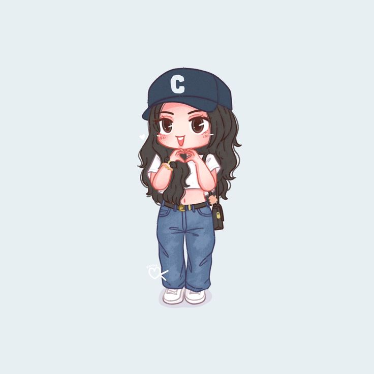 Ảnh Blackpink chibi - Lisa trong trang phục đơn giản