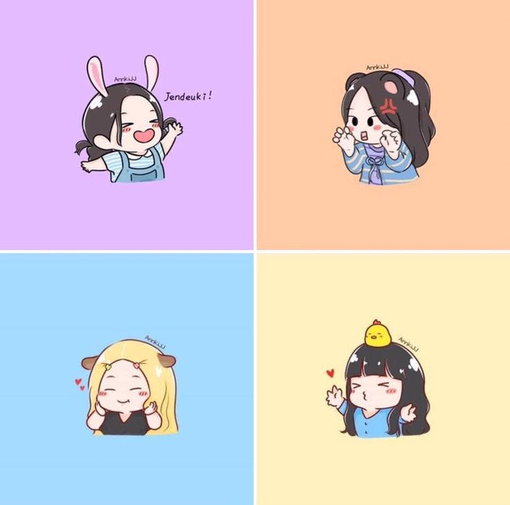 Ảnh Blackpink chibi - loạt biểu cảm hài hước