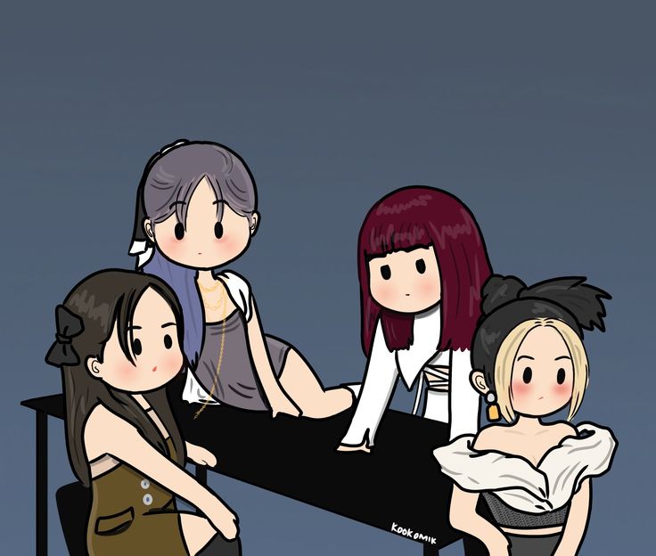 Ảnh Blackpink chibi - Quay video ca nhạc