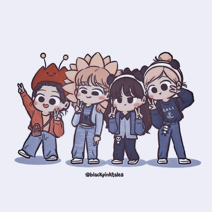 Ảnh Blackpink chibi - siêu cưng