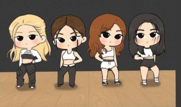 Ảnh Blackpink chibi - tập nhảy