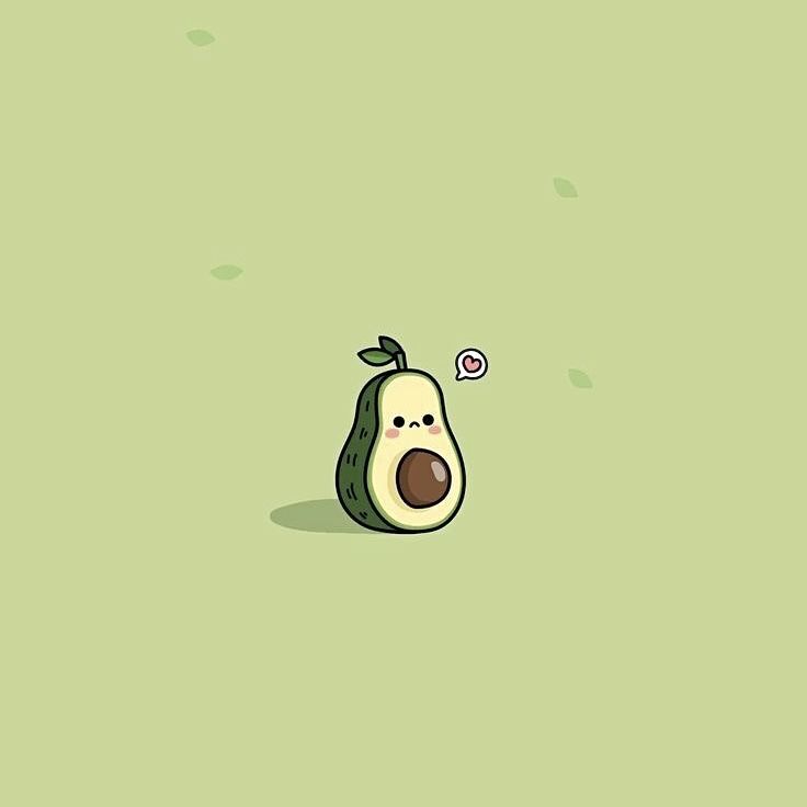 Avatar hình trái bơ chibi - cô đơn