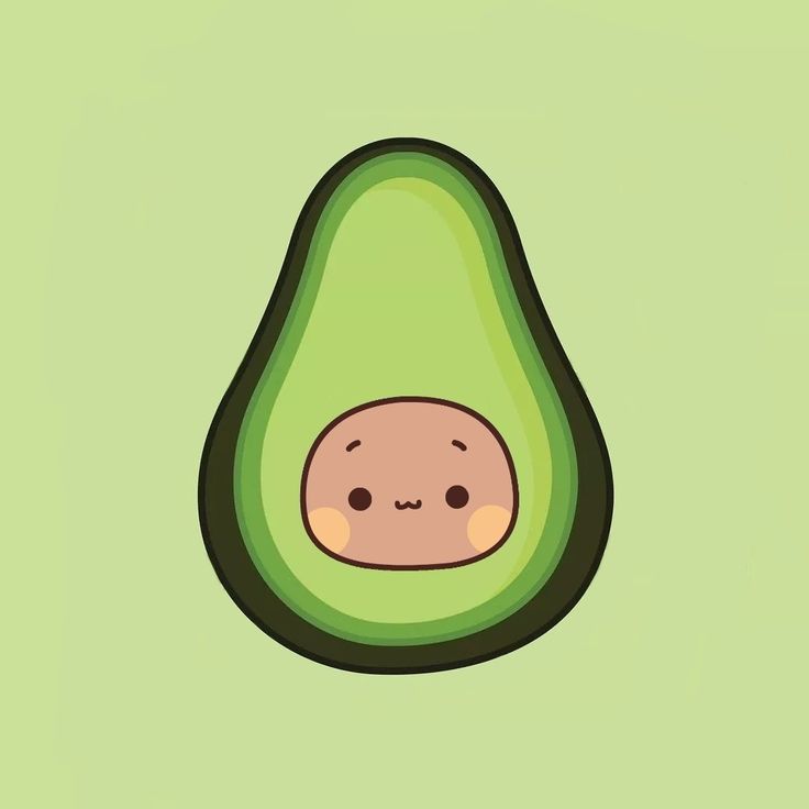 Avatar hình trái bơ chibi - đáng yêu