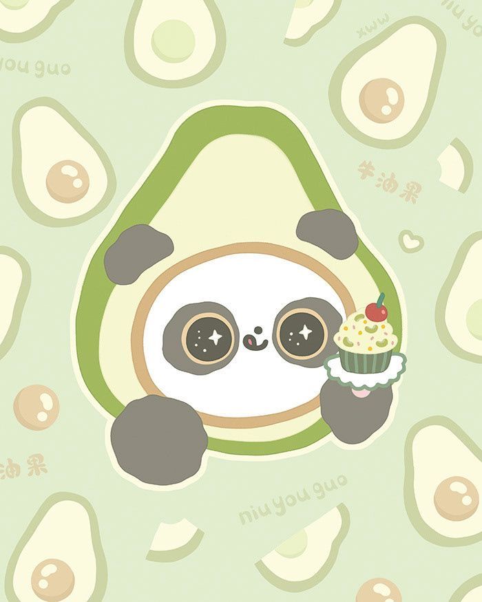 Avatar hình trái bơ chibi - gấu trúc