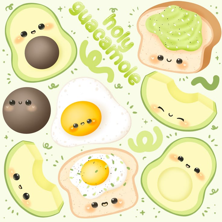 Avatar hình trái bơ chibi - nguyên liệu bữa sáng 