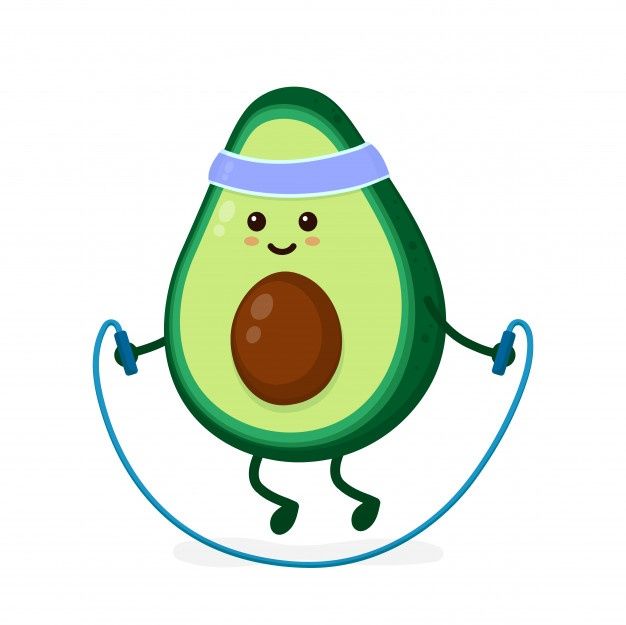 Avatar hình trái bơ chibi - nhảy dây