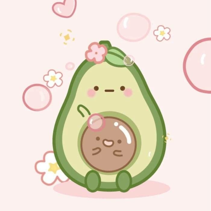 Avatar hình trái bơ chibi - siêu dễ thương