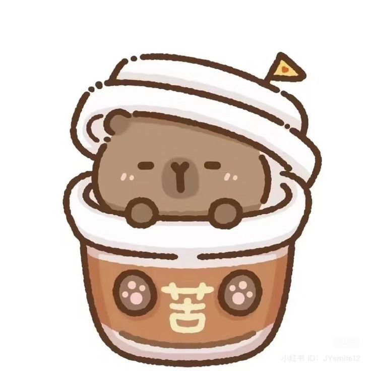 Capybara chibi - cái ly