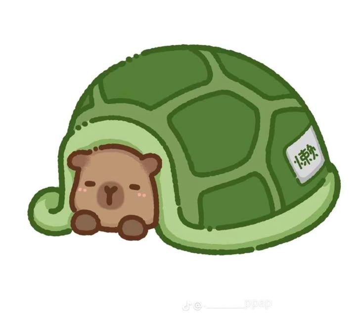 Capybara chibi - con rùa