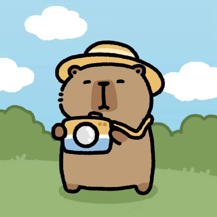 Capybara chibi - chụp ảnh