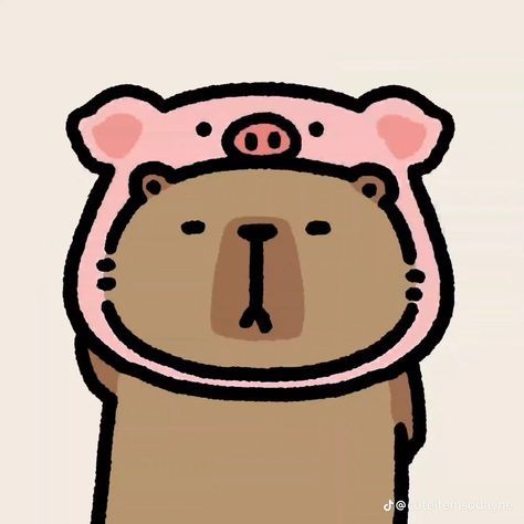 Capybara chibi - con heo