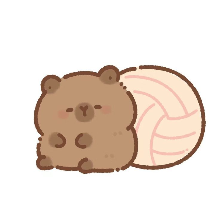 Capybara chibi - cuộn len
