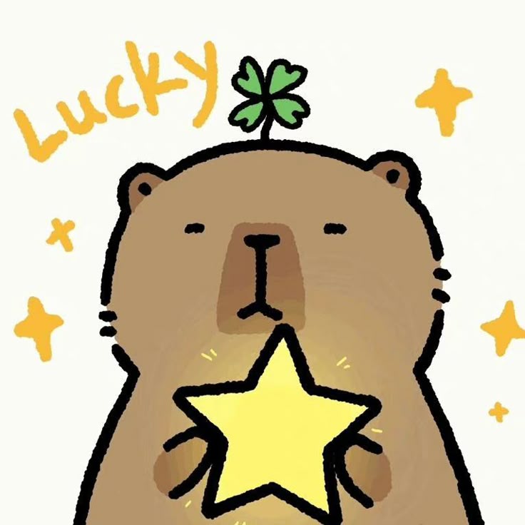 Capybara chibi cute - may mắn