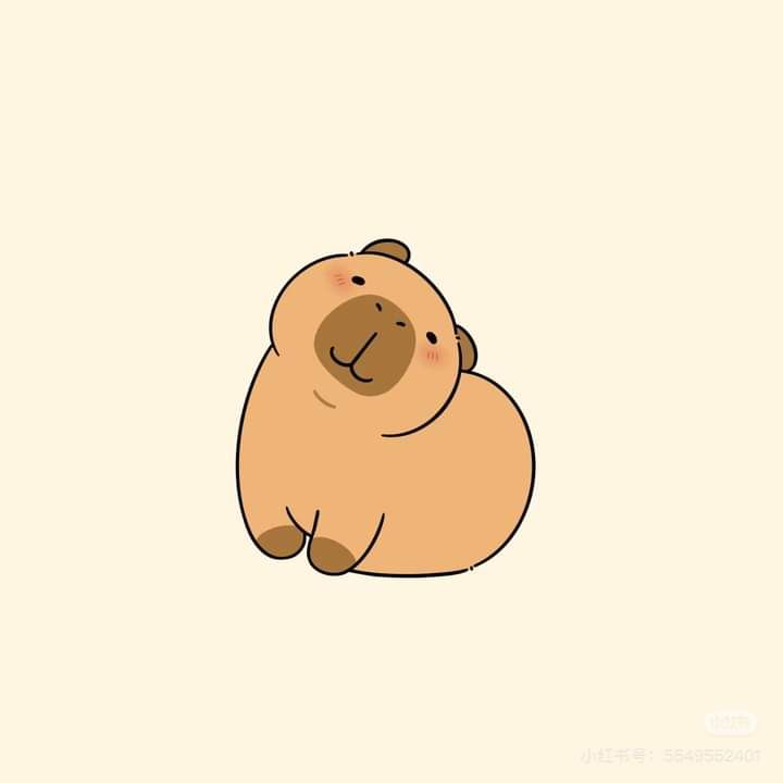 Capybara chibi - dễ thương