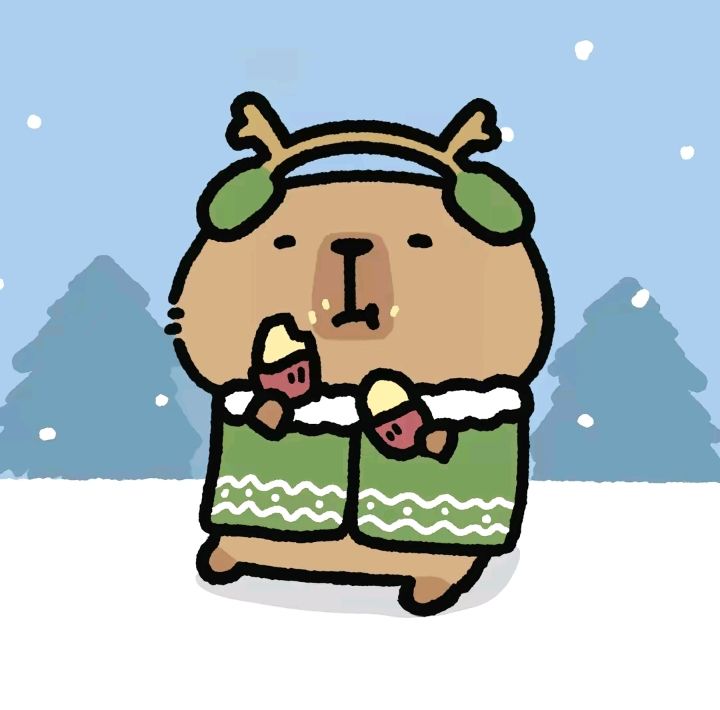 Capybara chibi - mùa đông