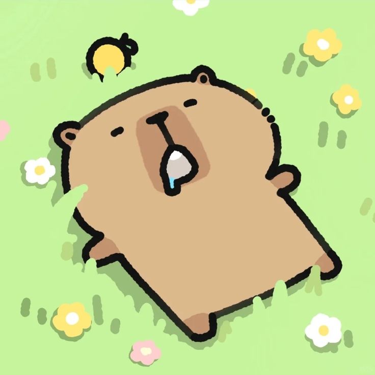 Capybara chibi - ngủ