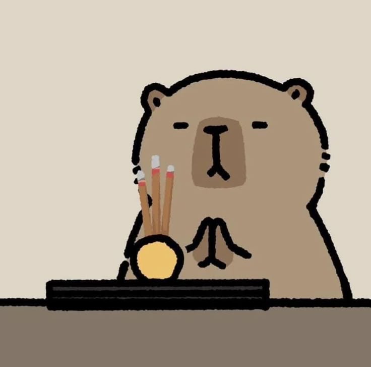 Capybara chibi - thắp nhang