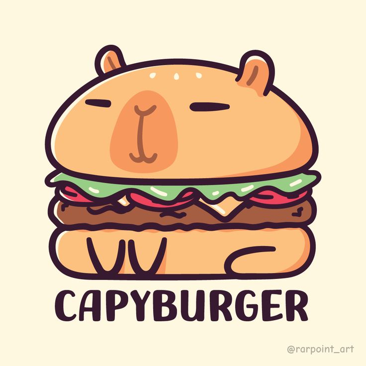 Hình ảnh capybara cute - capyburger