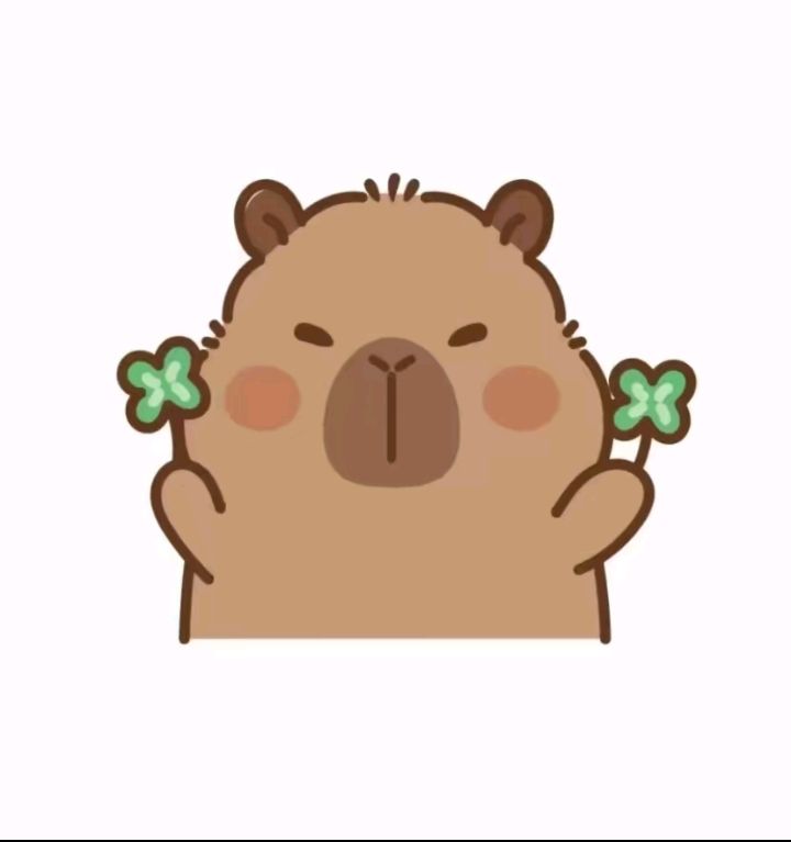 Hình ảnh capybara cute - cỏ bốn lá