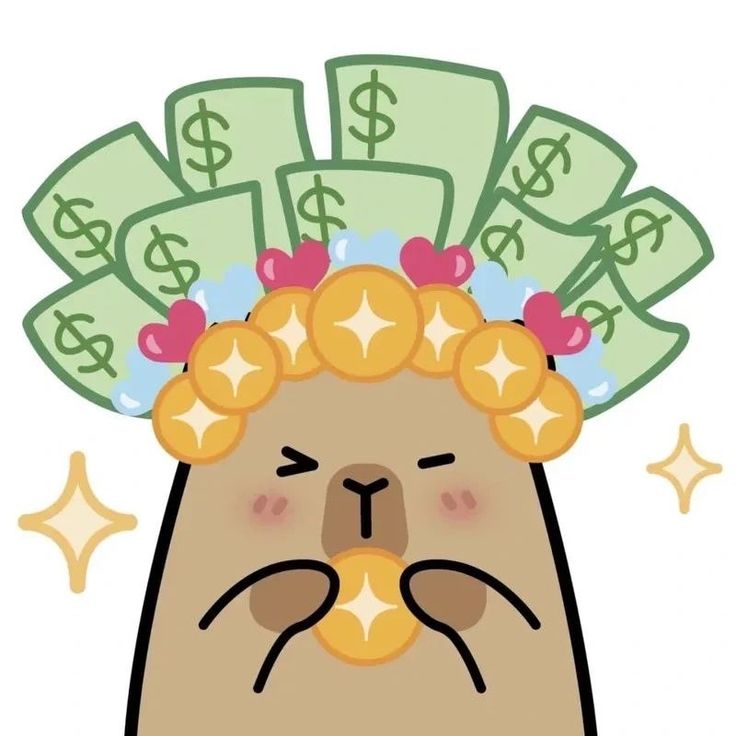 Hình ảnh capybara cute - khoe tiền