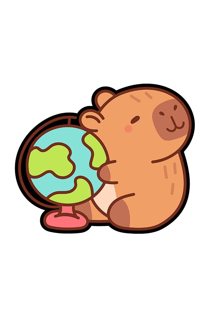 Hình ảnh capybara cute - quả cầu