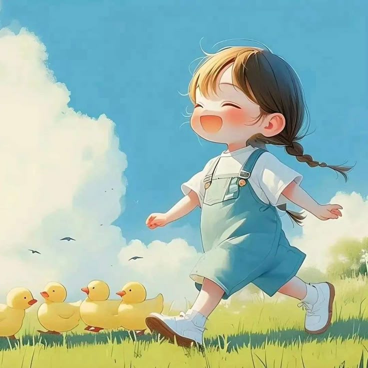 Hình ảnh chibi nữ cute - chơi đùa