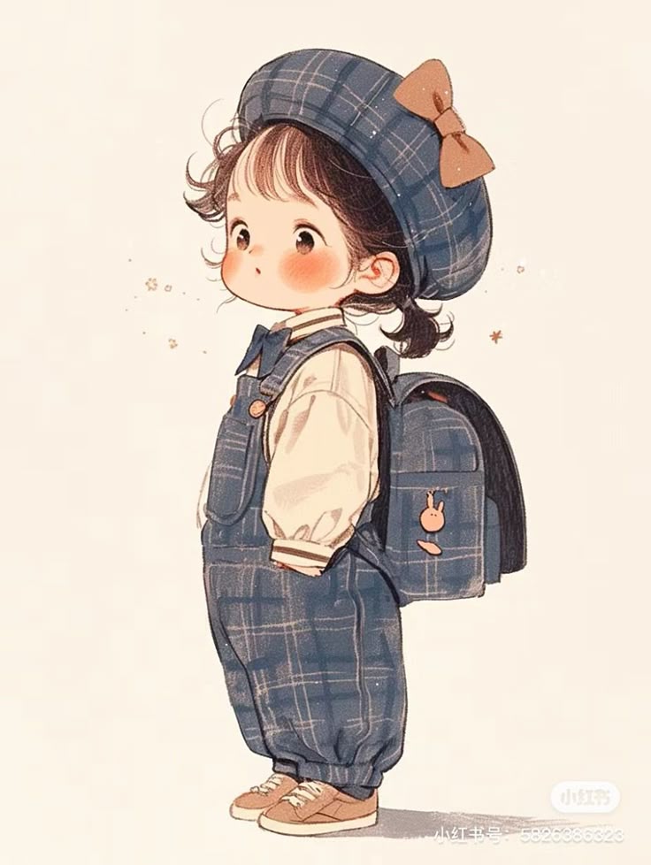 Hình ảnh chibi nữ cute - đi học