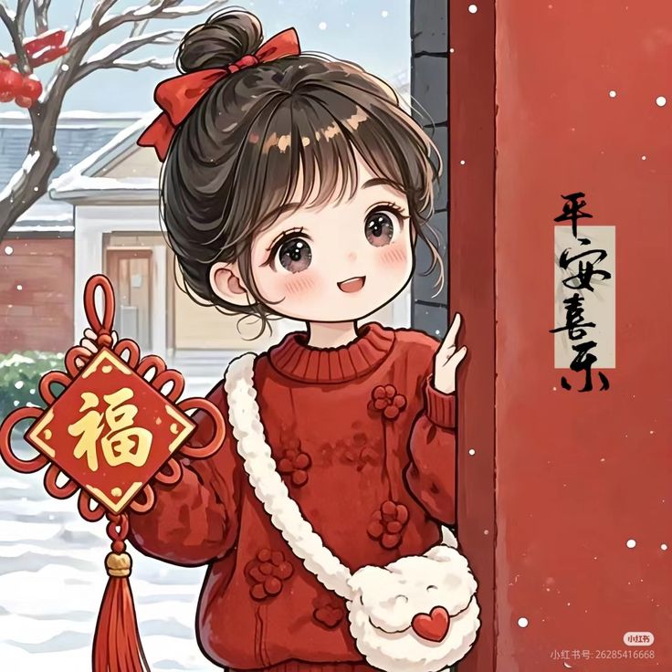 Hình ảnh chibi nữ cute - đón năm mới