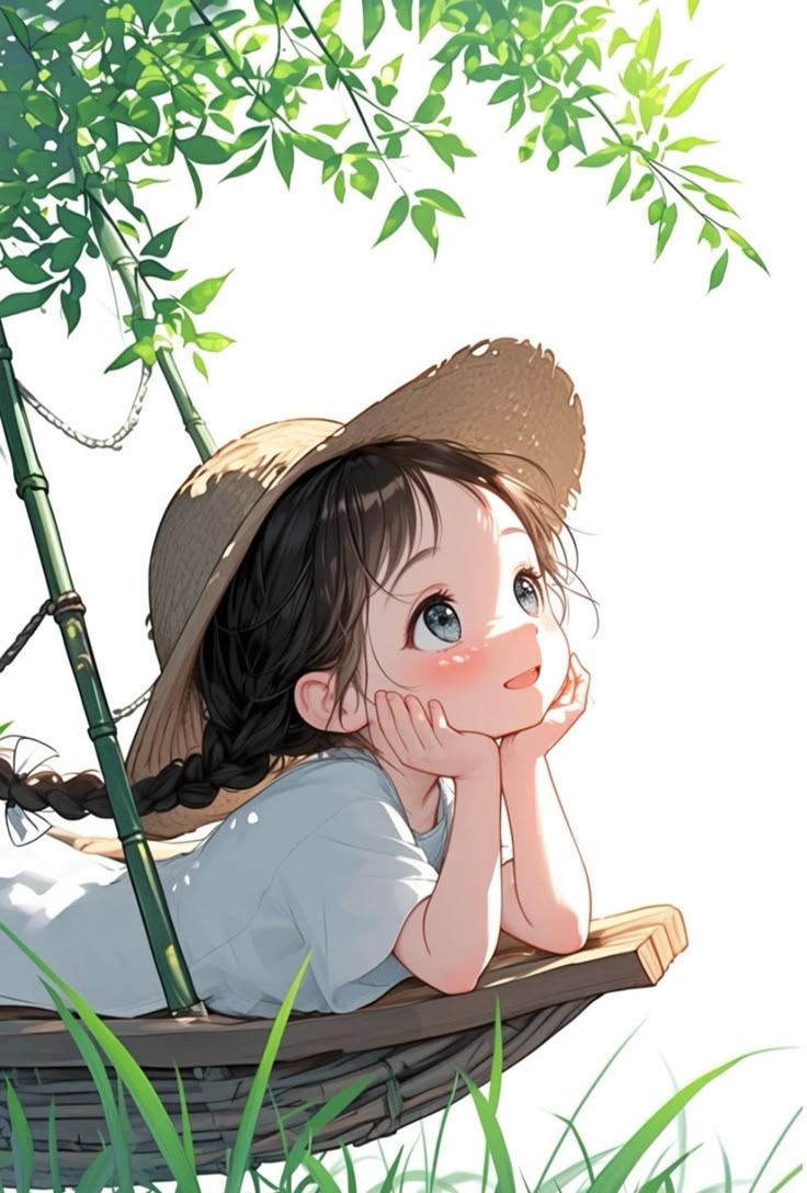 Hình ảnh chibi nữ cute - ngắm mây