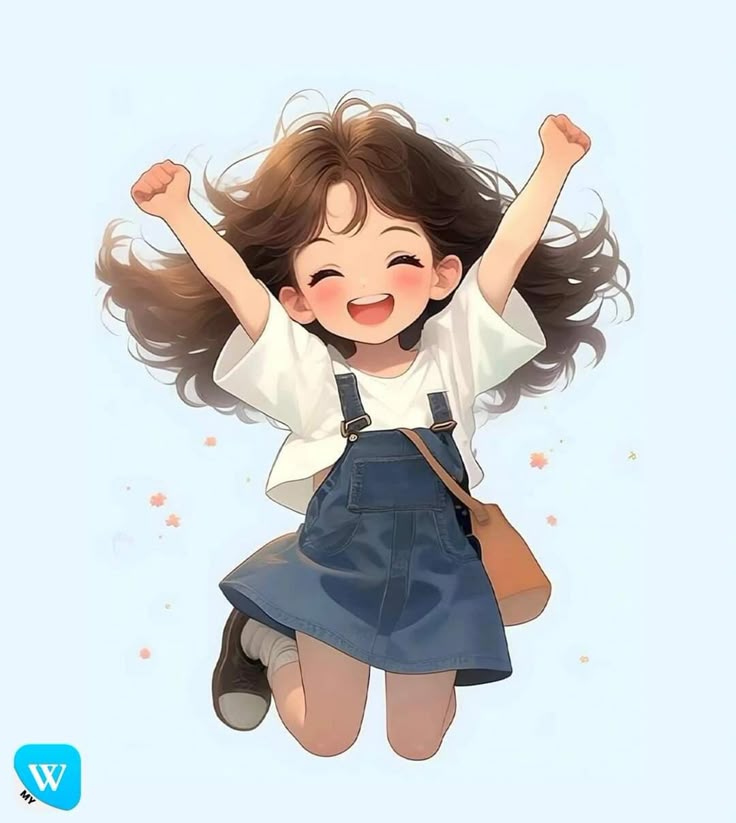 Hình ảnh chibi nữ cute - vui mừng