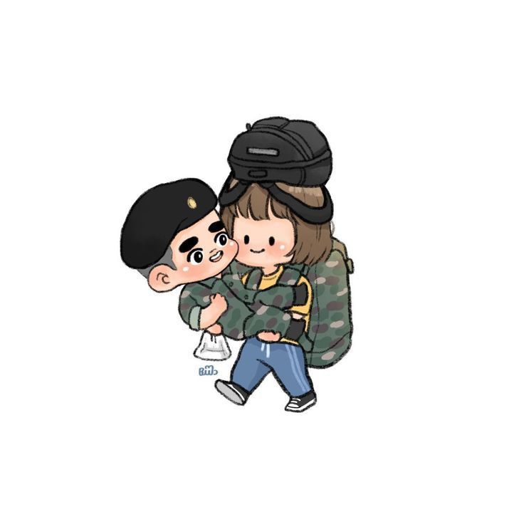 Hình ảnh chú bộ đội chibi - chú bộ đội được bế