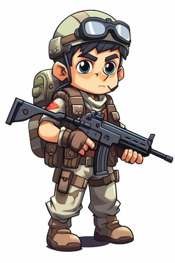 Hình ảnh chú bộ đội chibi - cool ngầu
