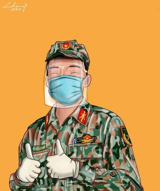 Hình ảnh chú bộ đội chibi - cười tươi