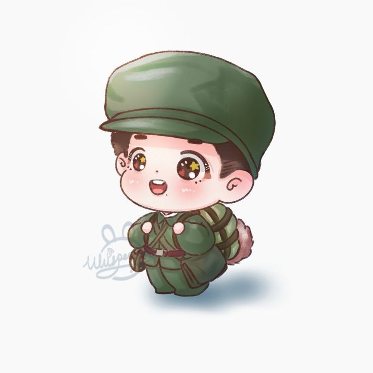 Hình ảnh chú bộ đội chibi - đáng yêu