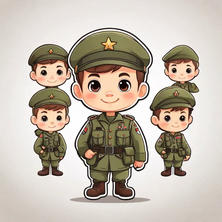 Hình ảnh chú bộ đội chibi - Dễ thương