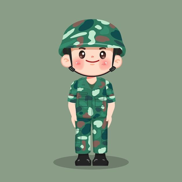 Hình ảnh chú bộ đội chibi - hạnh phúc 