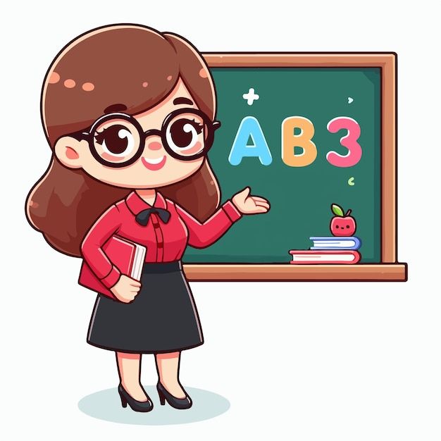 Hình ảnh cô giáo chibi cute - cô giáo tiểu học