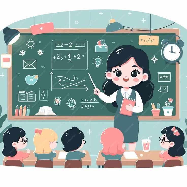 Hình ảnh cô giáo chibi cute - cô giáo và học sinh