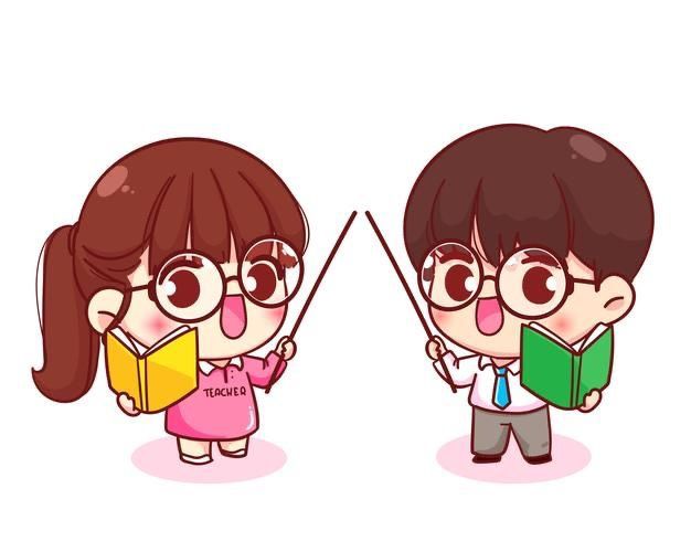 Hình ảnh cô giáo chibi cute - cô giáo và thầy giáo