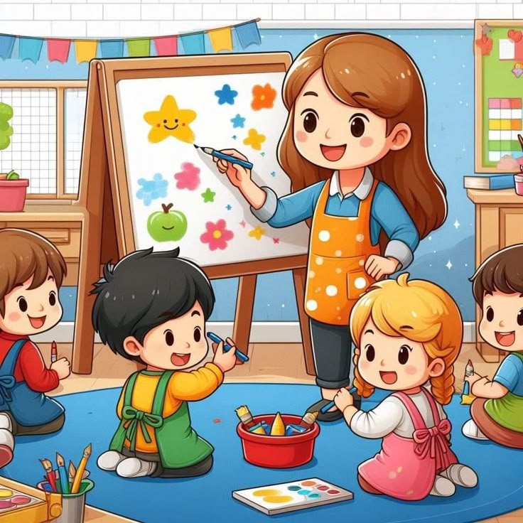 Hình ảnh cô giáo chibi cute - giáo viên mầm non