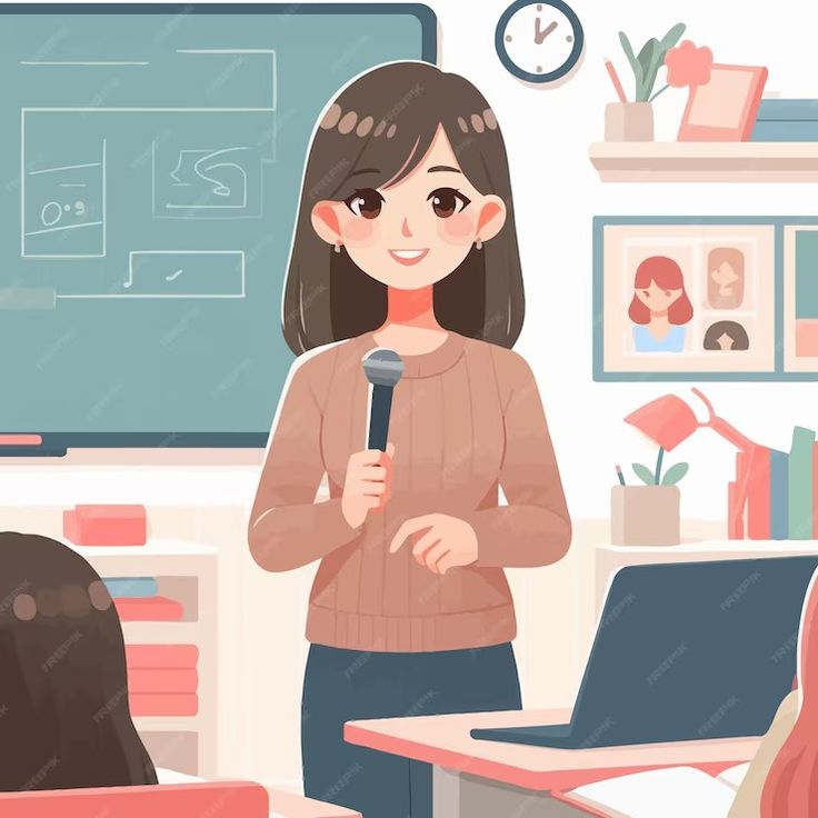 Hình ảnh cô giáo chibi cute - học cùng cô giáo