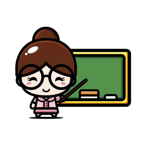 Hình ảnh cô giáo chibi cute - phiên bản đáng yêu