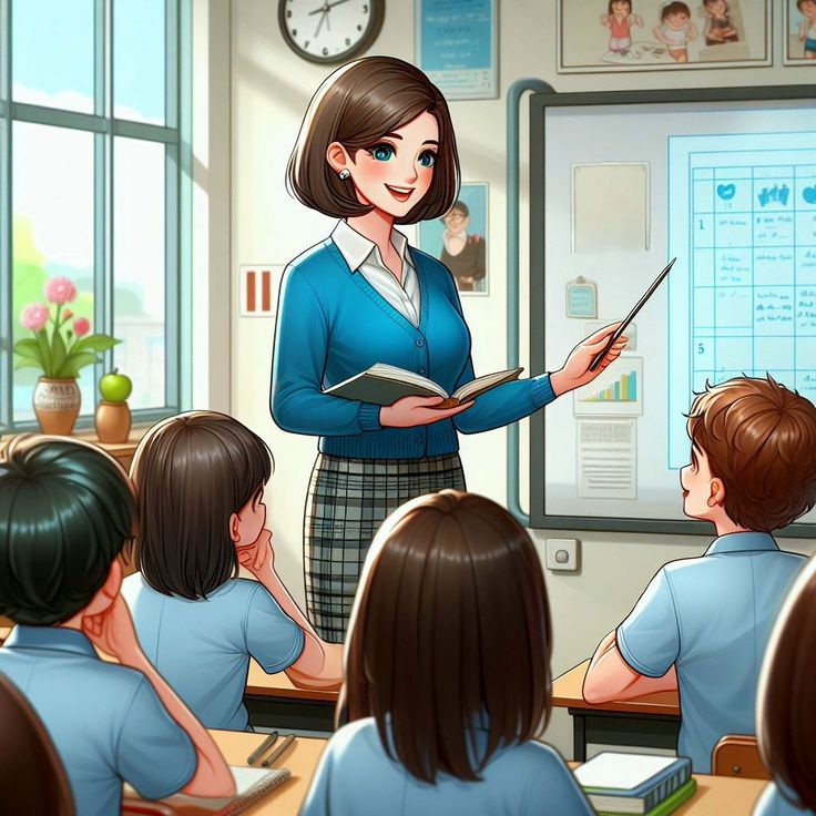 Hình ảnh cô giáo chibi cute - vui vẻ