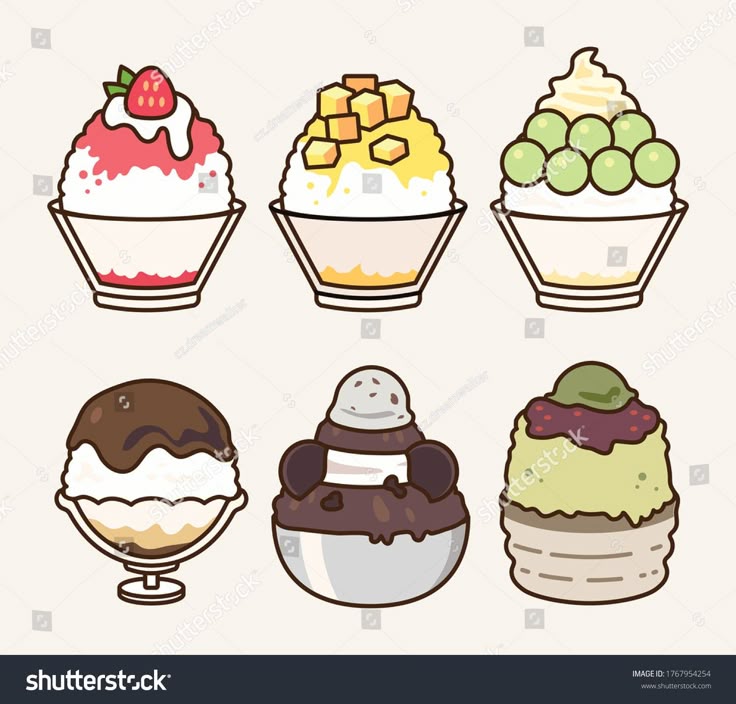 Hình ảnh đồ ăn chibi cute - bingsu