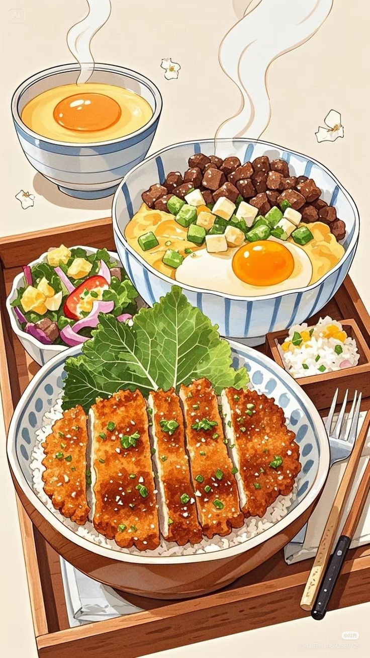 Hình ảnh đồ ăn chibi cute - ngon mắt