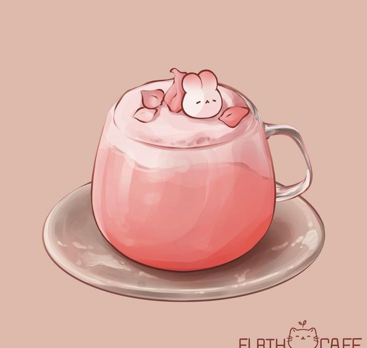 Hình ảnh đồ ăn chibi cute - sữa dâu